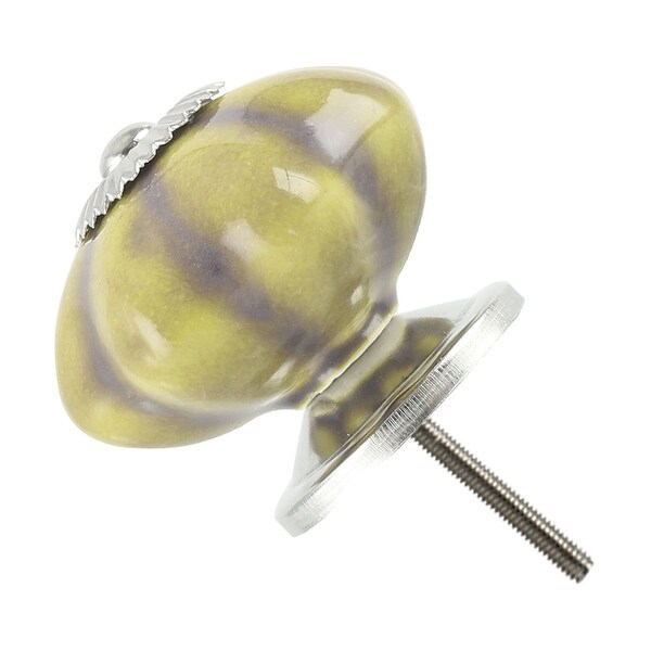 Knobs Ceramic 41mm Vintage Drawer Pull Handle DIY Furniture Cabinet Cupboard Wardrobe Dresser Door Replacement Accessory Yellow