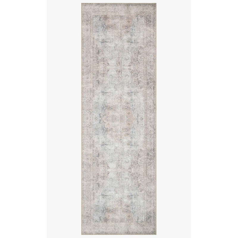 Alexander Home Tremezzina Printed Medallion Shabby Chic Distressed Rug - 2' 6" x 7' 6" - Runner/Rectangle