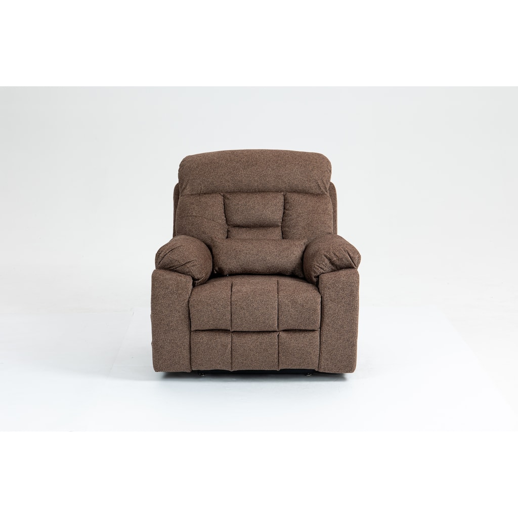 Power Lift Recliner Chair with Heat & Massage, Ergonomic Single Sofa Chair, Electric Recliner Chair with 2 Cup Holders