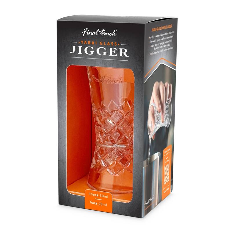 Final Touch Yarai Glass Double Jigger