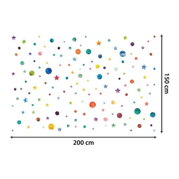 dimension image slide 1 of 2, Walplus Watercolour Universe Planets Space Wall Sticker Nursery Decor