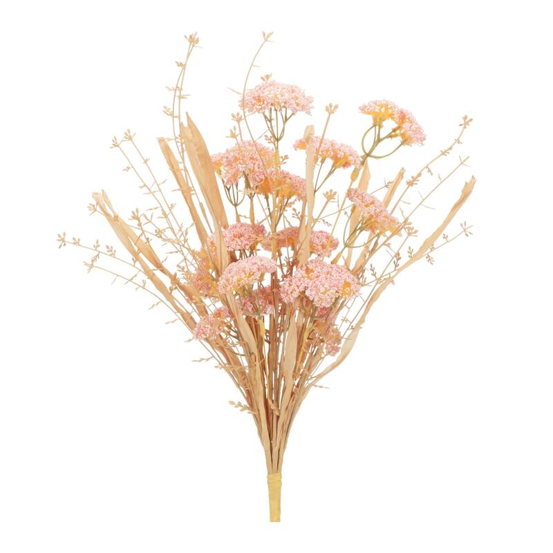 Floral Artificial Sprays - 20.5" - Pink and Beige - Set of 2