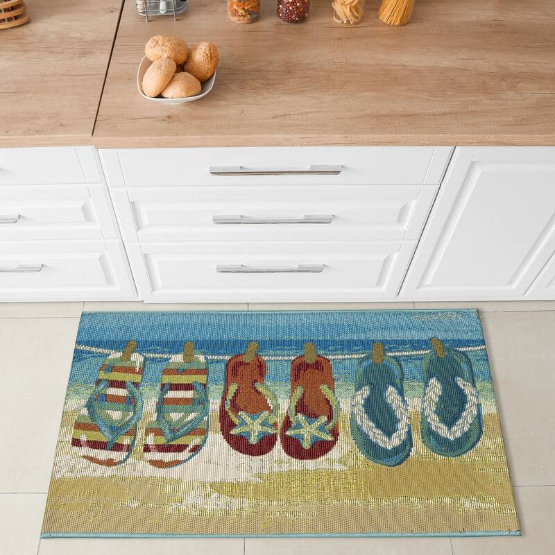 Liora Manne Esencia Flip Flops Forever Indoor/Outdoor Mat