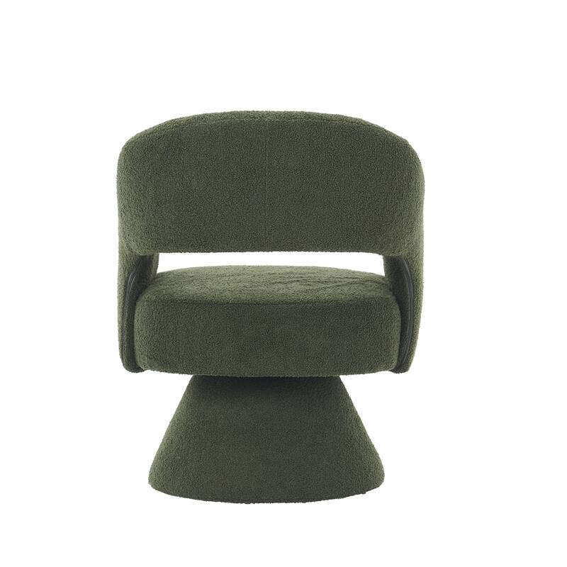 Swivel Accent Chair Armchair,Round Barrel Chair in Fabric,velvet