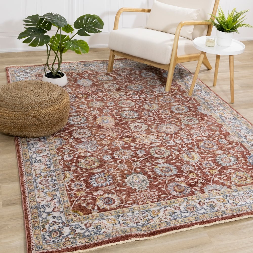 Olivia Collection - Classic Elegant Border Area Rug