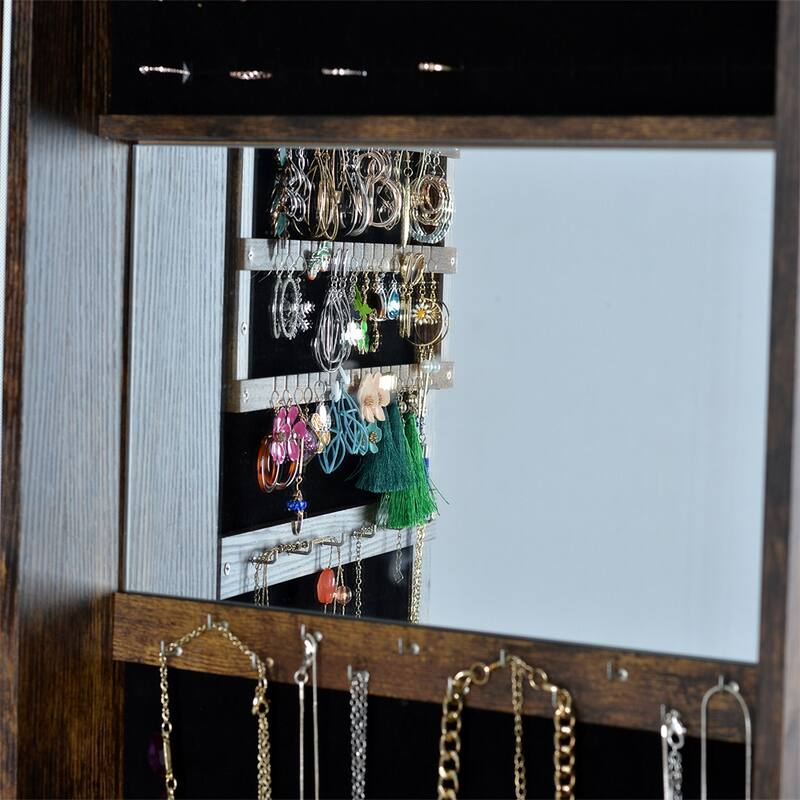 Full Length Mirror 360 Swivel Jewelry Cabinet