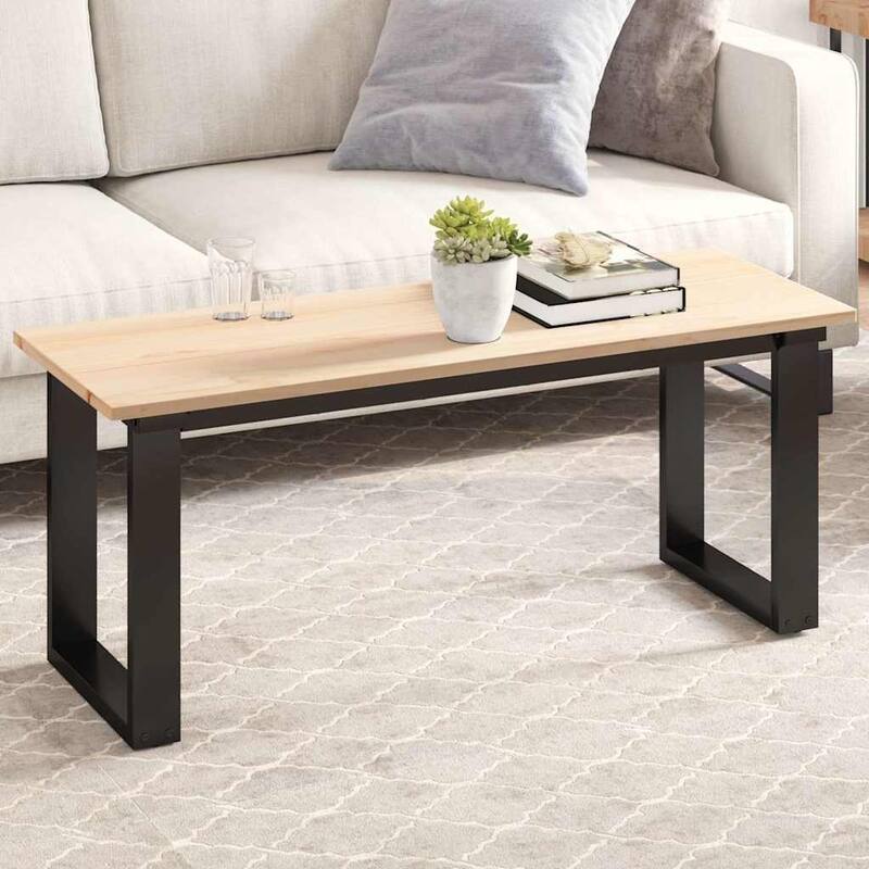 vidaXL Table Top Pine Solid Pine Wood 43.3 x 15.7 x 0.7 in Durable - 15.7 x 43.3 x 0.7 in