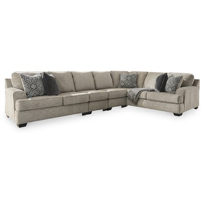 Signature Design by Ashley Bovarian Gray 4-Piece Sectional - 154"W x 99"D x 39"H