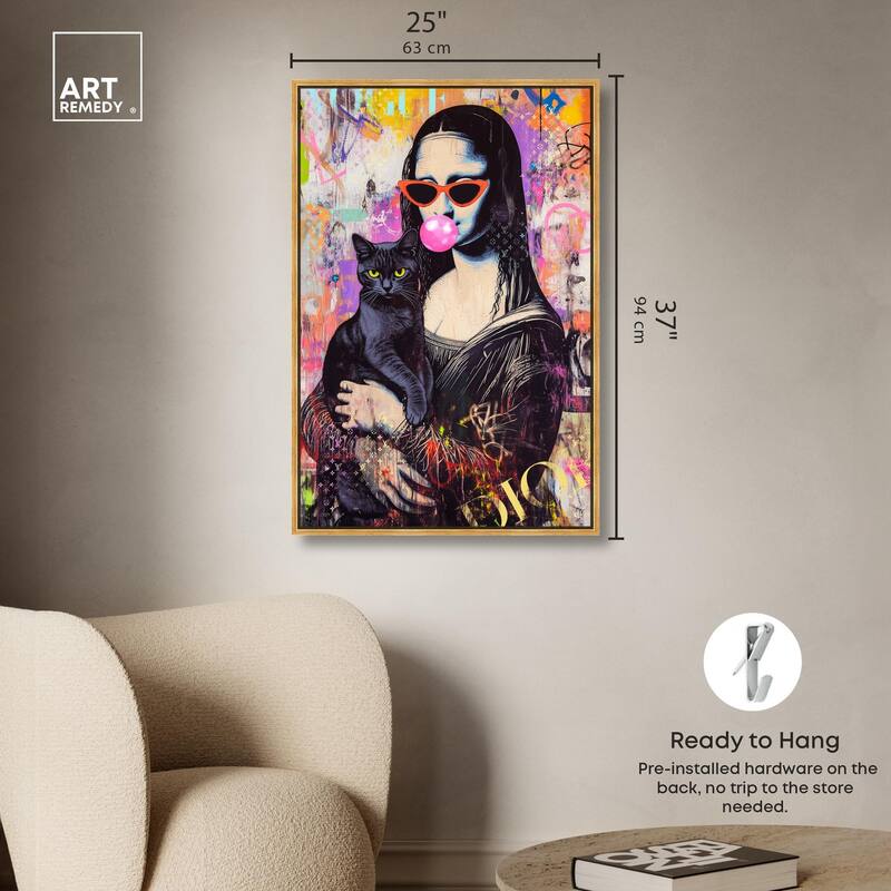 Classical Gal and Her Companion Canvas by Art Remedy