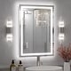preview thumbnail 81 of 161, Large LED Bathroom mirror Tempered Glass Dimmable Anti-Fog Vanity Mirror 28x20