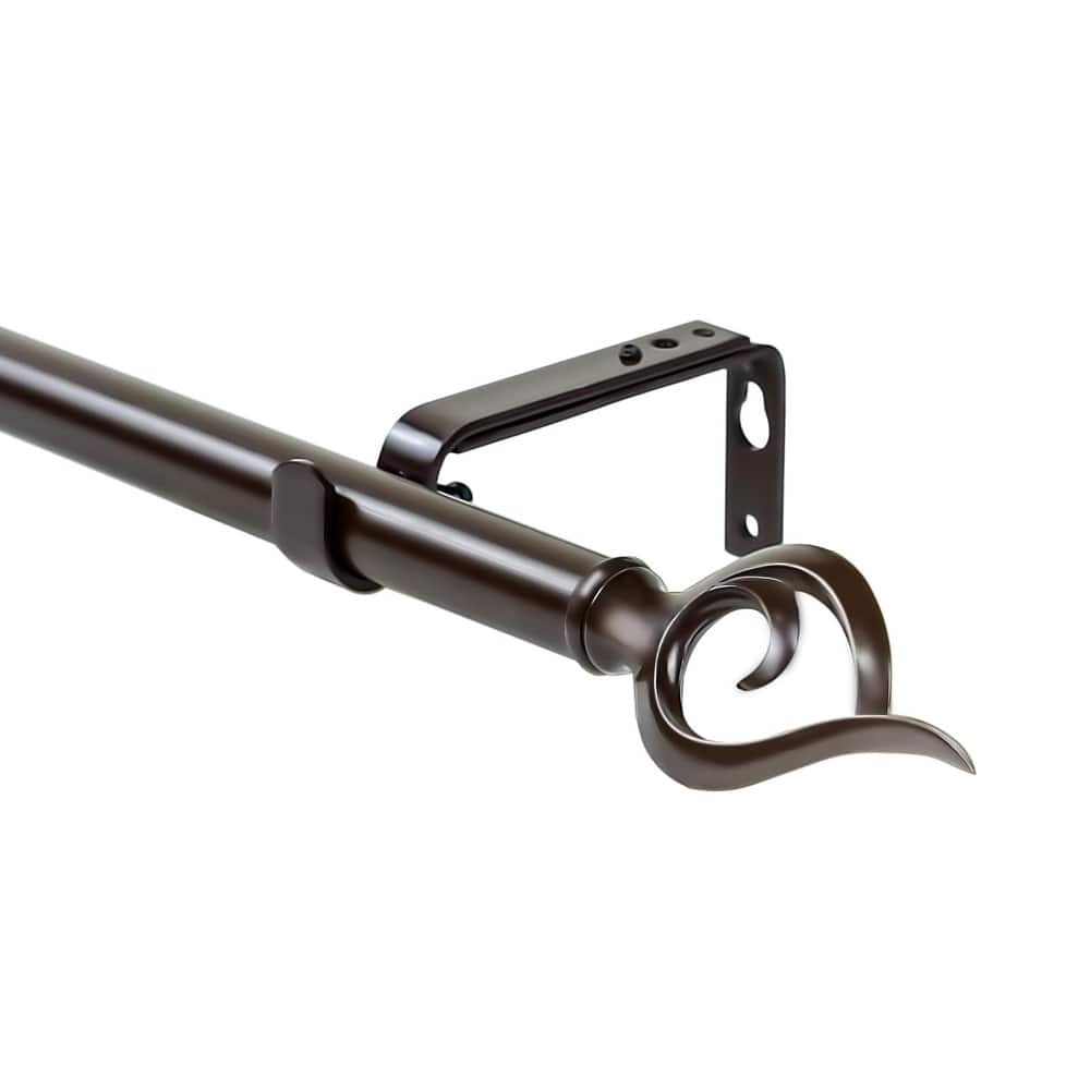 1-inch Diameter Flame Adjustable Single Drapery Curtain Rod