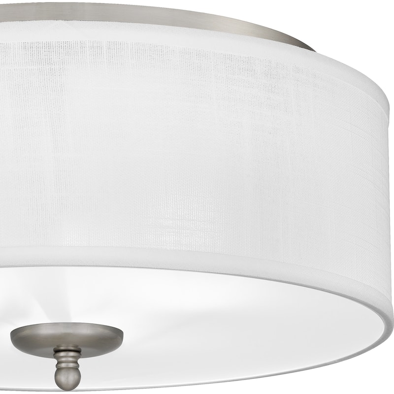 Blanche 3-Light Brushed Nickel Flush Mount Light
