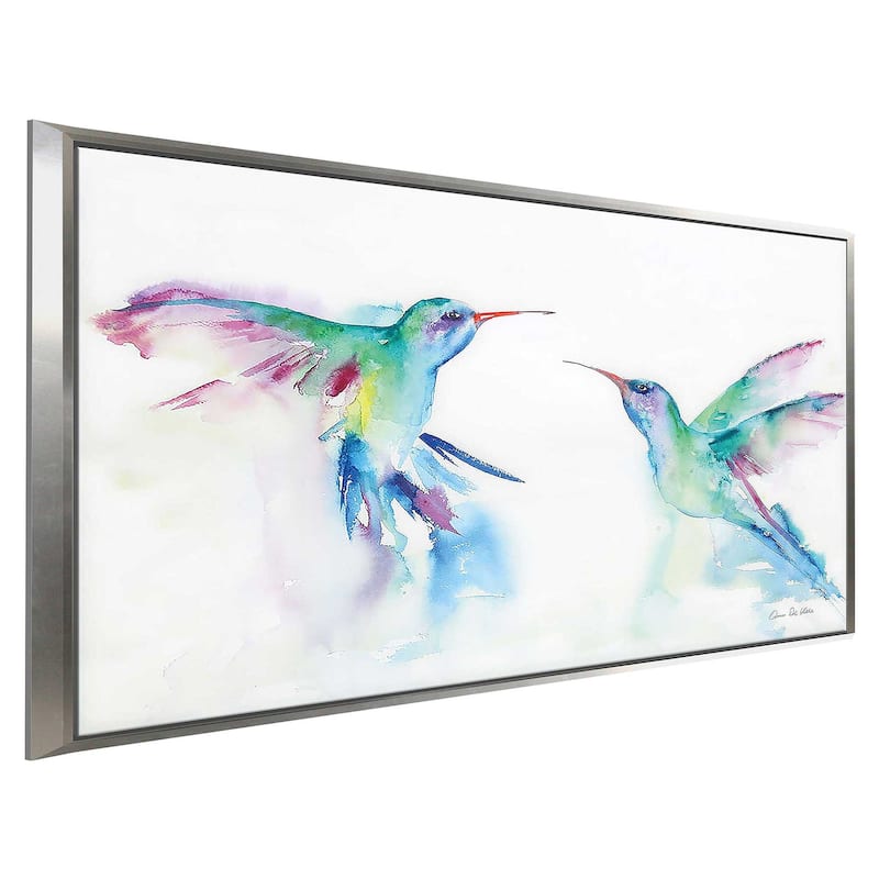 "Hummingbirds I" Print on Floating Canvas
