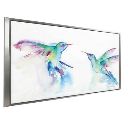 "Hummingbirds I" Print on Floating Canvas