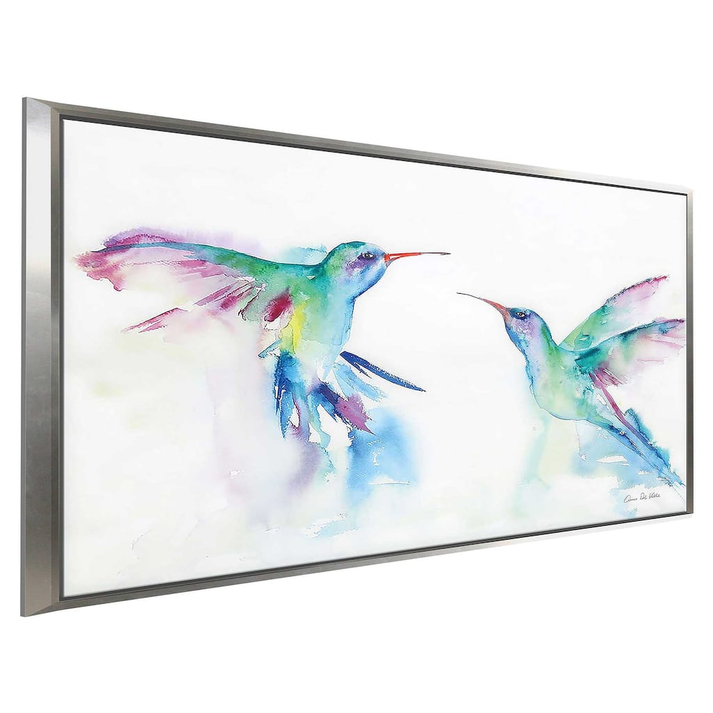 "Hummingbirds I" Print on Floating Canvas