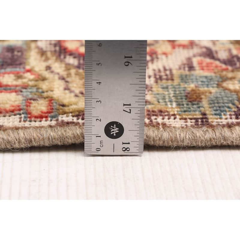 ECARPETGALLERY Hand-knotted Antalya Vintage Cream Wool Rug - 7'9 x 11'4