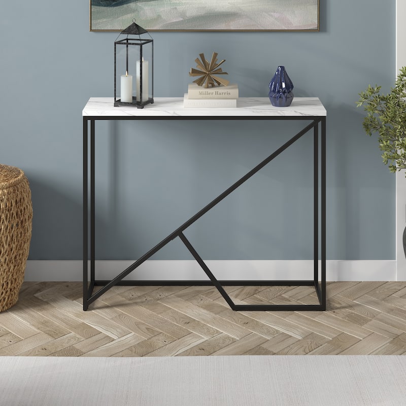 Stella 36" Wide Console Table with Faux Marble Top