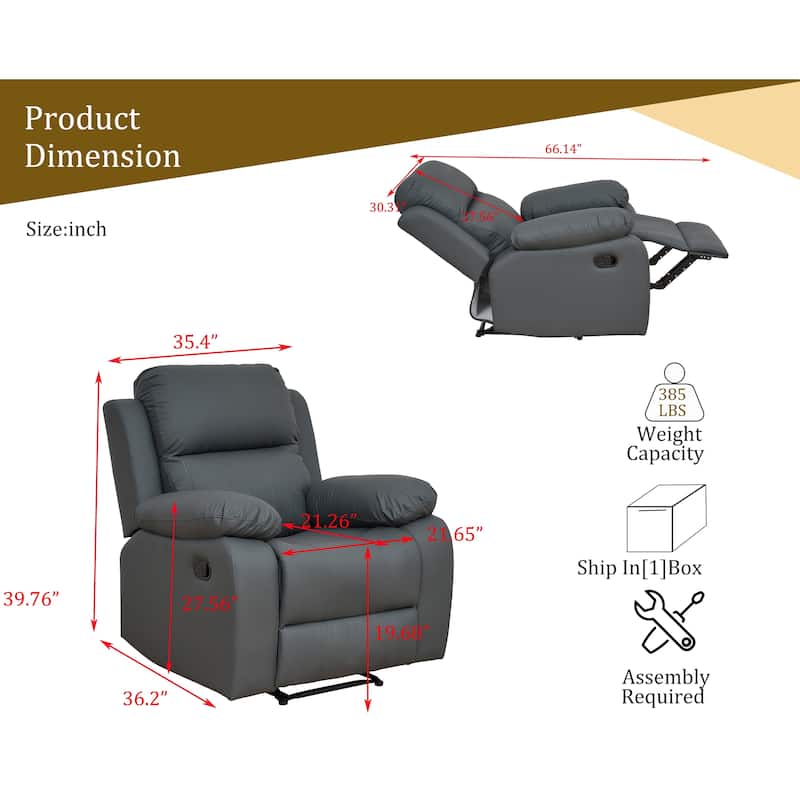 Faux Leather Recliner