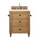 preview thumbnail 12 of 30, Copper Cove 26" Single Vanity Cabinet, Copper Cover Eternal Marfil Quartz Top - Driftwood Base