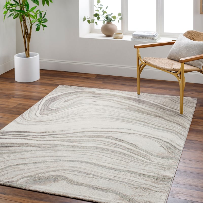 Lisbeth Nautical & Coastal Area Rug - Gray - 6' 7" x 9'