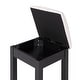 preview thumbnail 7 of 16, Furniture of America Alaric Modern Black Solid Wood 6-Drawer Vanity Set with LED and Power Outlet