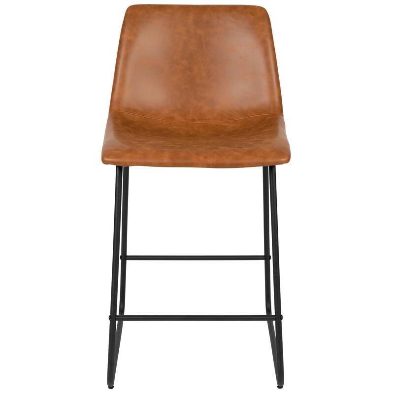 Upholstered Counter Height Modern Dining Stools (Set of 2)