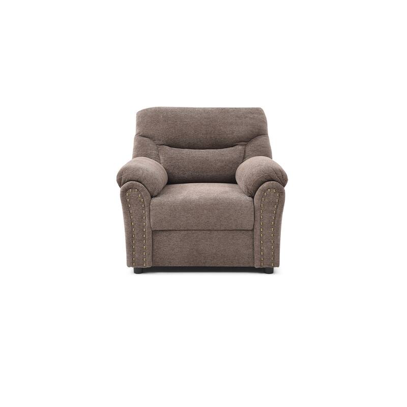 Hamilton Blue Accent Chair - Brown