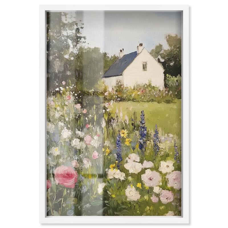 Floral Farmhouse II Shadowbox by Art Remedy - White - 30" x 45"