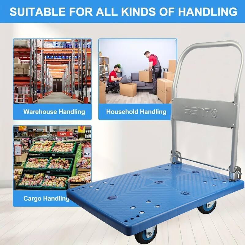 Heavy Duty Folding Platform Hand Truck with 330 lbs Loading Capacity
