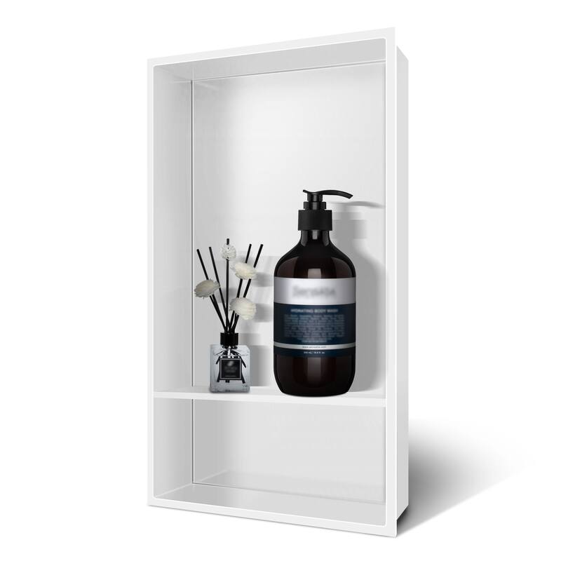 WIZ 12-inch W x 25-inch H x 4-inch D Stainless Steel Shower Niche