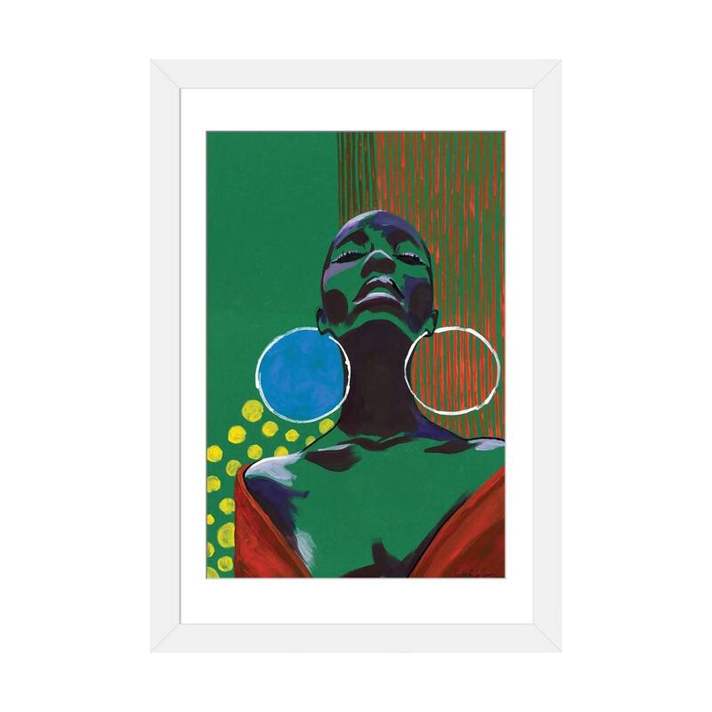 iCanvas "Woman With Earrings" by Sasha Robinson - White - 24x16x1