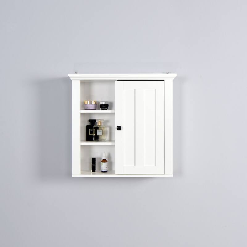 Bathroom Medicine Cabinet with Adjustable Shelf for Over Toilet Storage, Waterproof MDF Construction, Easy Assembly