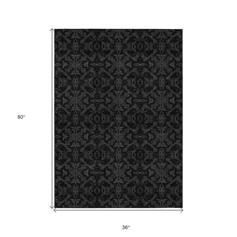 HomeRoots Medallion Transitional Rectangle Outdoor Rug