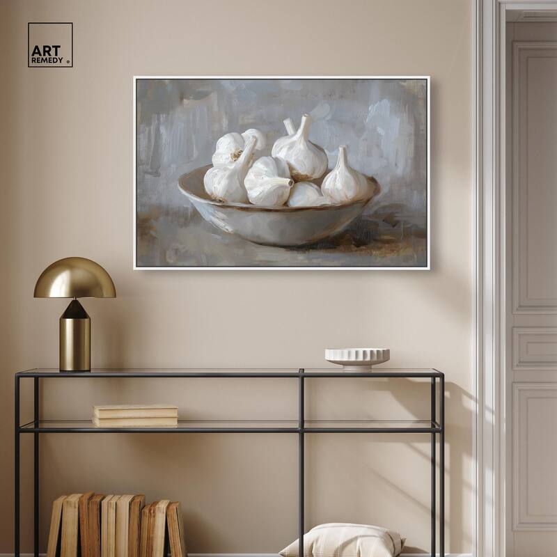 Garlic Bowl Canvas by Art Remedy
