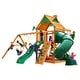 preview thumbnail 11 of 16, Gorilla Playsets Mountaineer Wooden Swing Set with Tube Slide, Rock Wall, and Sandbox Area Wood Roof