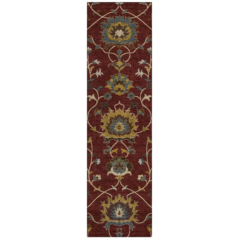 Machine Washable Indoor/ Outdoor Traditional Luna Chantille Rug