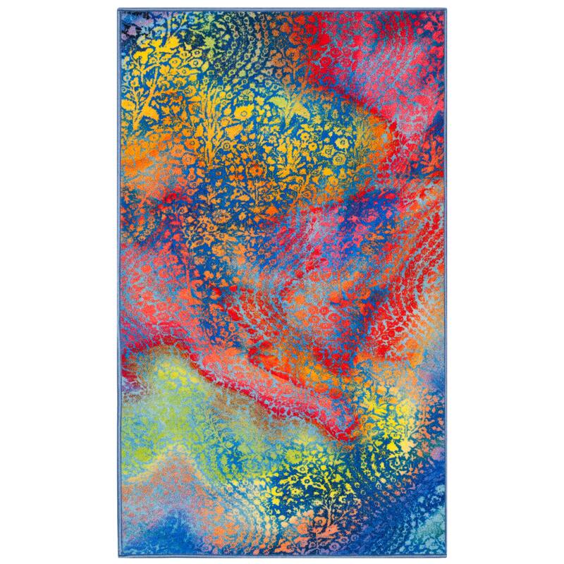 SAFAVIEH Paint Brush Machine Washable Slip Resistant Primetta Rug