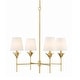preview thumbnail 1 of 9, Crystorama Lighting Group 534 Broche 4 Light 28" Wide Chandelier with Antique Gold