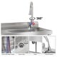 preview thumbnail 3 of 4, Stainless Steel Single Utility Sink, with Cold Hot Water Pipe Faucet