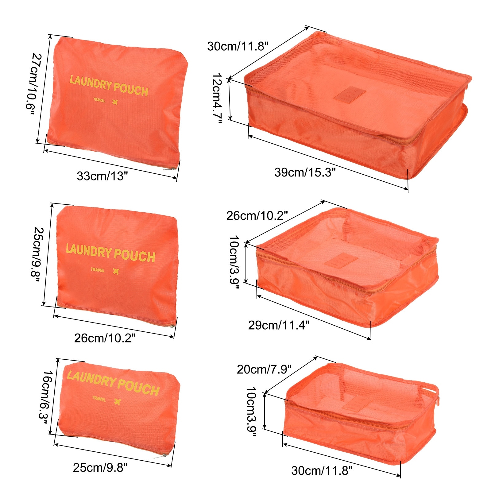 6Set Packing Cube Luggage Packing Organizer Travel Bags