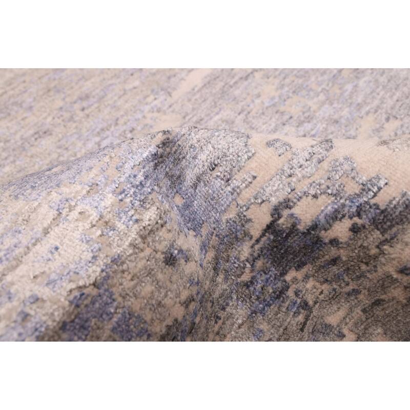 ECARPETGALLERY Hand-knotted Legacy Denim Blue Rug - 8'0 x 9'10