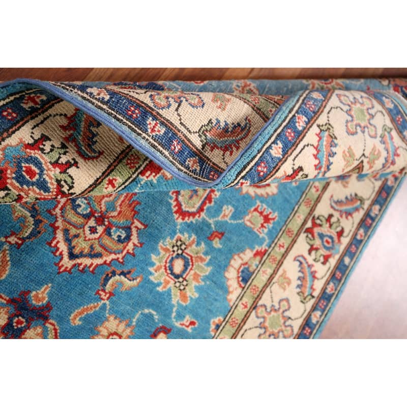 Blue Oushak Oriental Accent Rug Hand-Knotted Wool Carpet - 3'3" x 4'9"