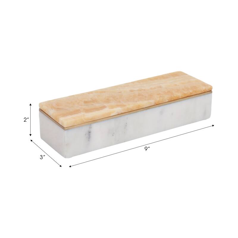Marble Decorative Storage Box Lidded Keepsakes Jewelry Organizer