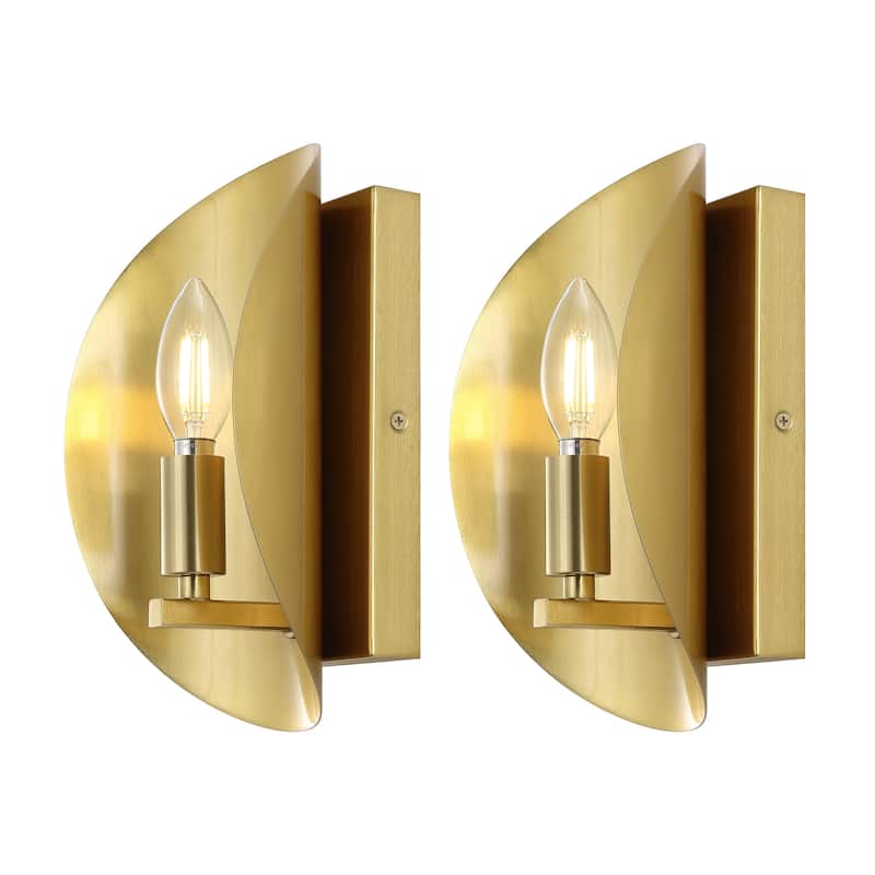 SAFAVIEH Lighting Berendiena 4-inch Wall Sconce with Bulbs (Set of 2) - 4 In. W x 6 In. D x 10 In. H - 4Wx6Dx10H