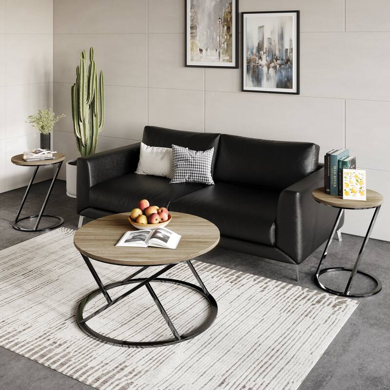 CraftPorch Elegance 3- Pieces Coffee Table Set