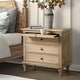 preview thumbnail 32 of 51, Muriel Farmhouse 3 Drawers Nightstand with Built-In Outlets by HULALA HOME Natural