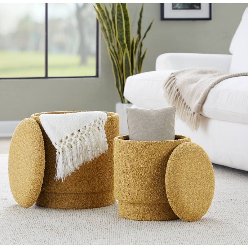 Carson Carrington Corday Upholstered Ottoman Set (Set of 2)
