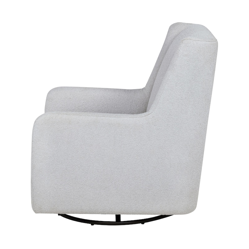 Boucle Upholstered Swivel Glider Chair