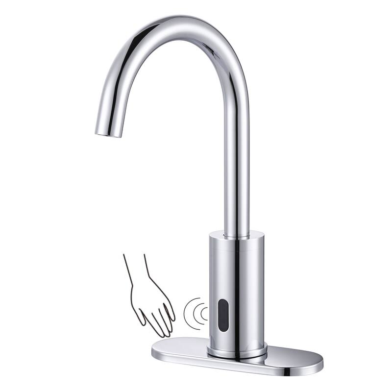 WOWOW Touchless Single Hole Bathroom Faucet - Chrome