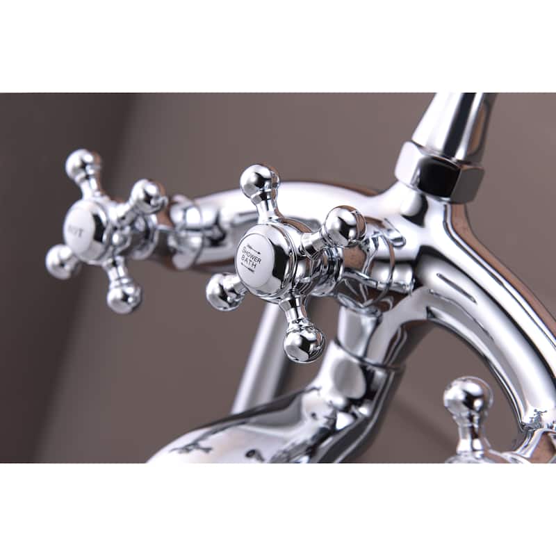 Tugela 3-Handle Clawfoot Tub Faucet with Hand Shower in Chrome